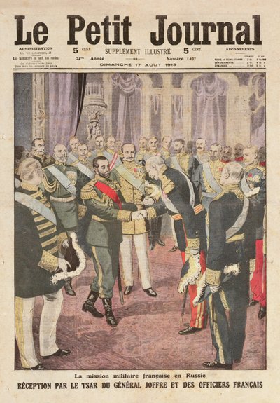 Réception du général Joseph Joffre par Nicolas II au palais de Peterhof, de 